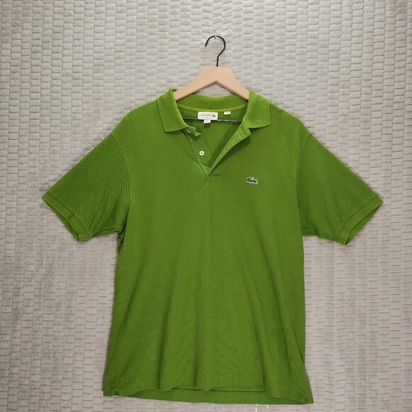 Lacoste Classic Short Sleeved Green Polo-Great Condition-Preppy-Sz L - Picture 1 of 13